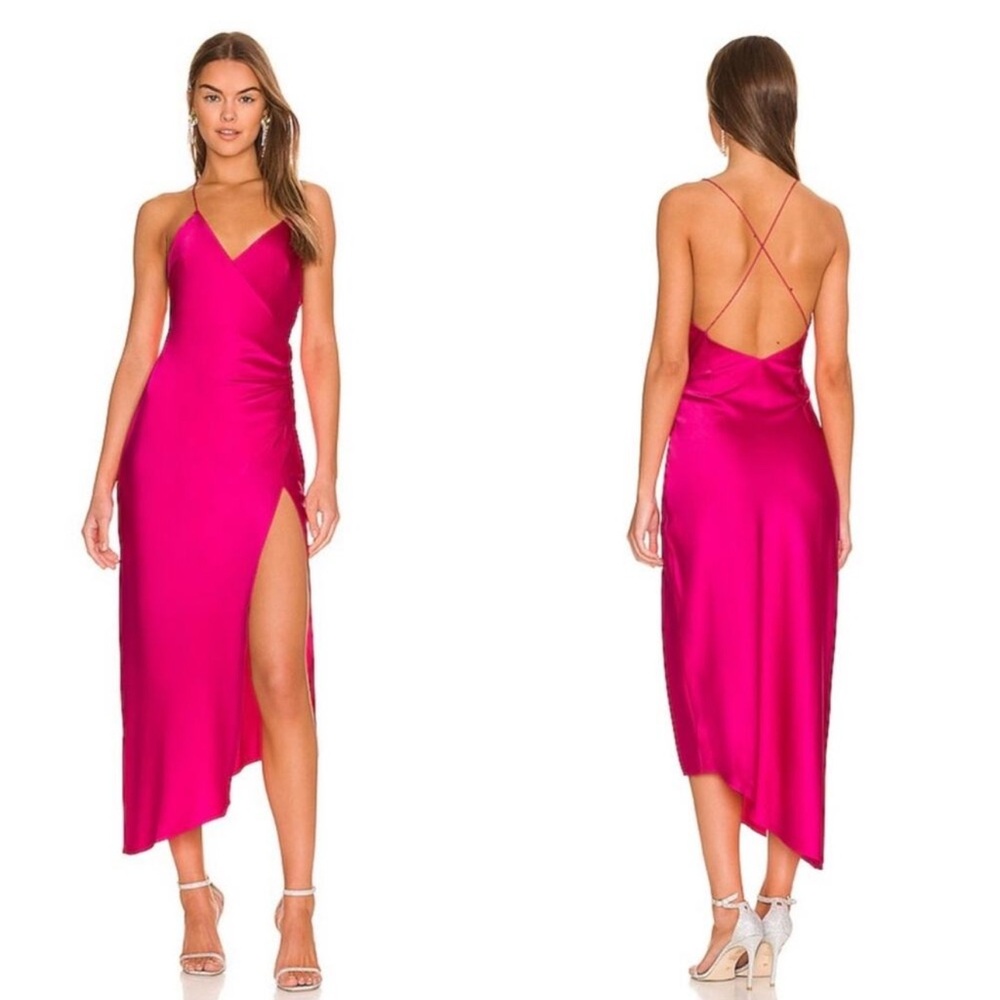 NWT Ser.O.Ya Emma silk asymmetrical pink dress